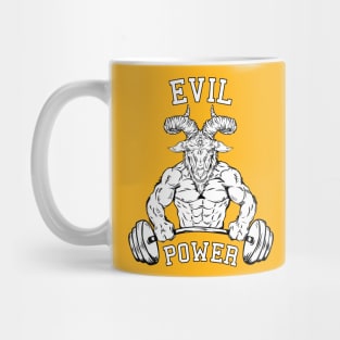 Evil Power Goat bodybuilder 666 Mug